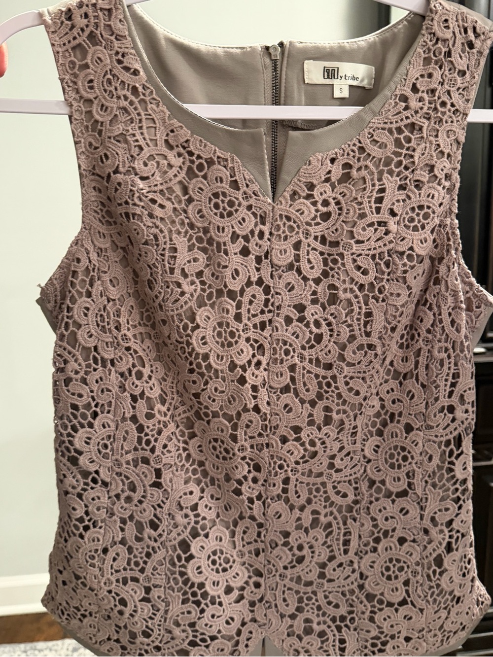 NWOT - My Tribe Lace Camisole in Mauve Taupe